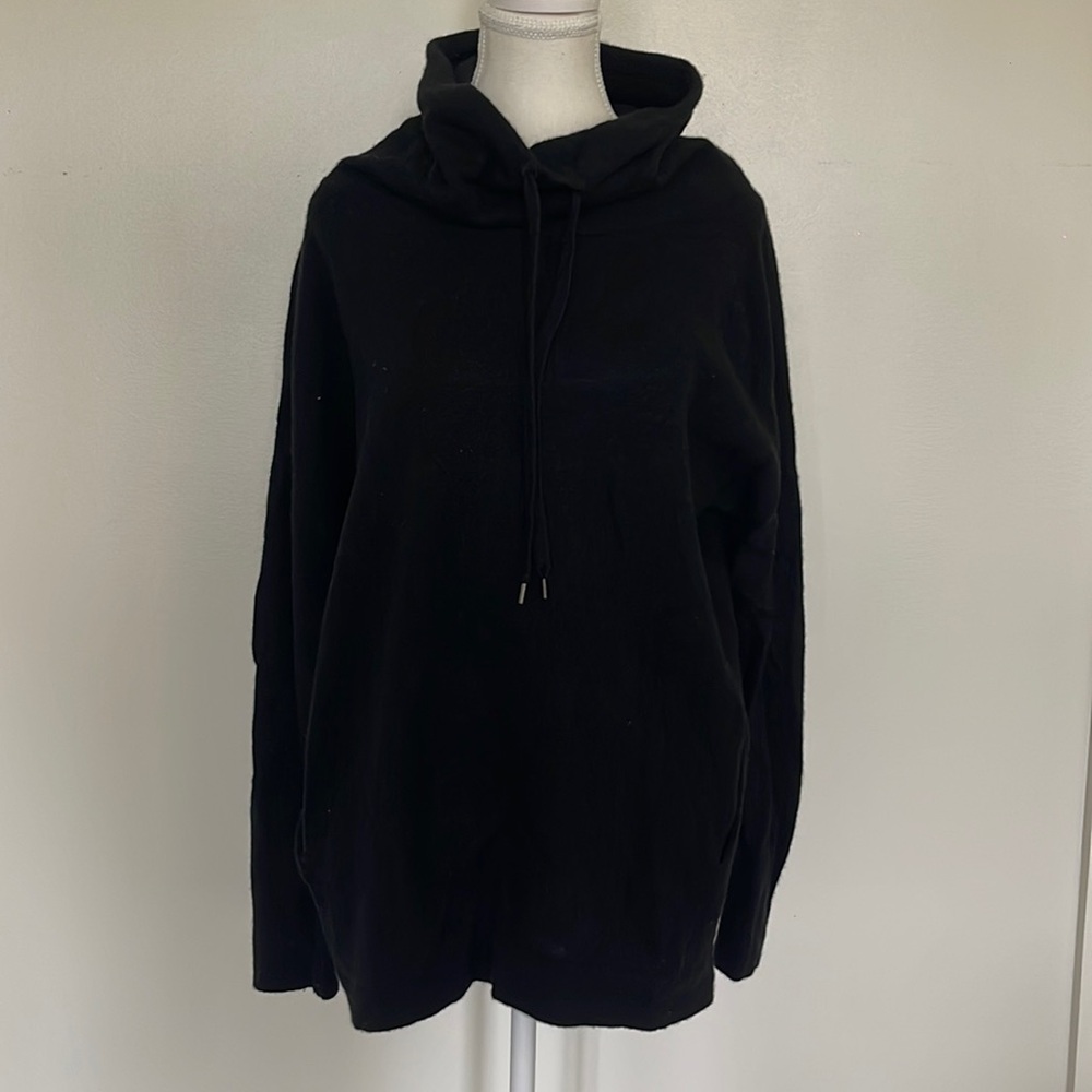 Splendid black cashmere cowl neck sweater